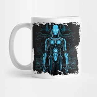 Artificial Intelligence AI Singularity Cyborg Robot Mug